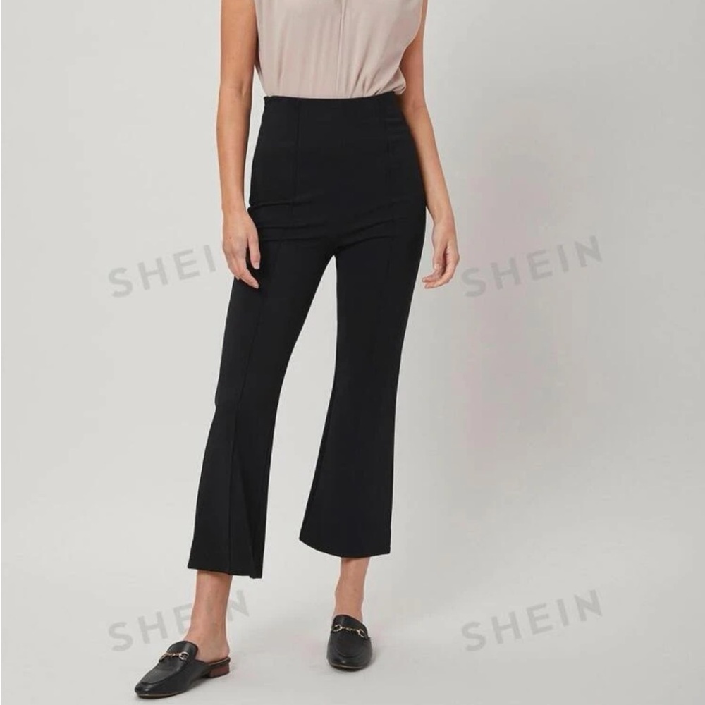 Cropped High Waited Flare Dress Pants